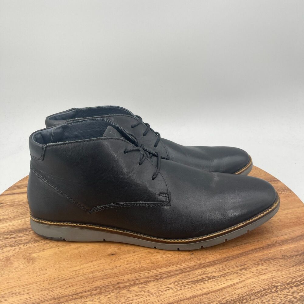 Josef Seibel Chukka Boots Mens Size 11.5 / 45 Black Leather Casual Ankle Shoes